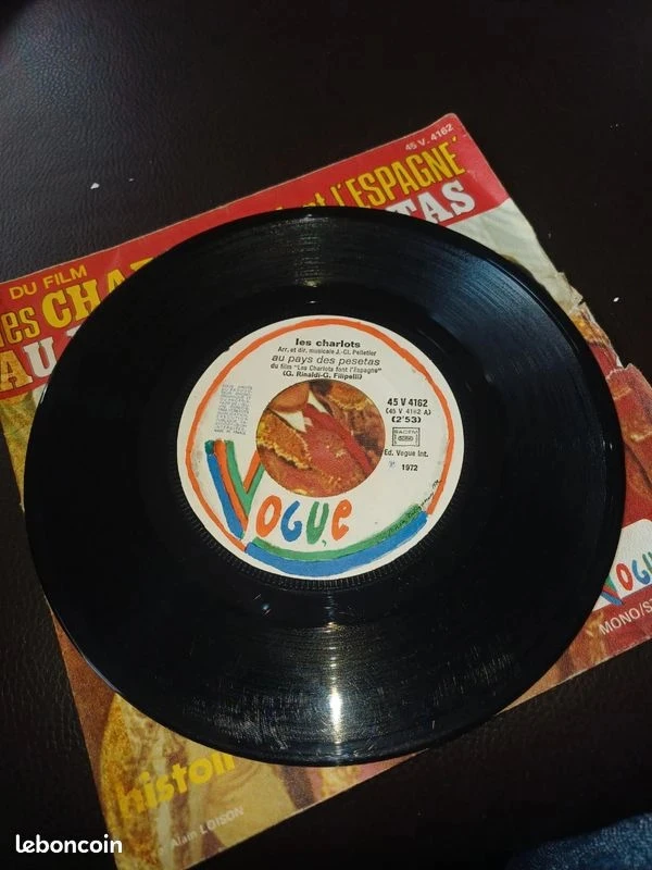 45rpm vinyl record les Charlot font l Espagne au pays des pesetas – photo 3